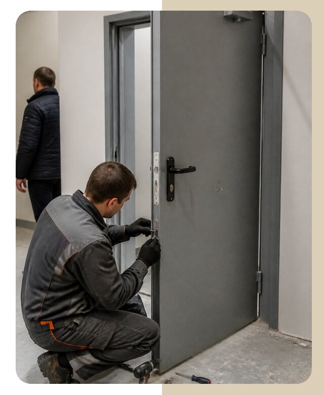 Ремонт противопожарной двери в Пыти-Яхах по цене 6612 р. | ДвериЛегко-Пть